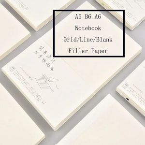 Notebooks Fromthenon A5A6B6 Diary Refill Filler Paper for Midori Personal Notebook Line Blank Grid Dotted Paper Planner Writing Stationery