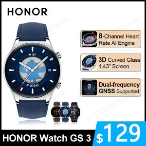 Watches HONOR Watch GS 3 GS3 Smart Watch Dualfrequency GPS Blood Oxygen Monitor 1.43'' AMOLED Screen SmartWatch GPS Bluetooth Watch