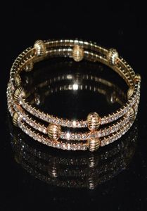 Braggle Fashion Exquisite Women039S Rhinestone Bracciale Multilayered braccio multistrato bracciale argento Crystal Holiday Gioielli Gift5942788