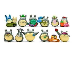 12pcs Totoro Figuras de ação PVC Mini Toys Artwares 1112inch Tall5628419