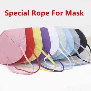 50/1000pcs Justerbar mask Sying Elastic Band Cord med spänne stretchig mask Earloop Lanyard Earmuff Rope DIY Subjoy Supplies