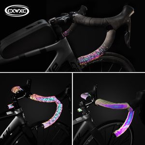 CXWXC Bicycle Speed Handlebar Tapes Light Reflective Dazzle Cycling BarTape Road Bike Anti-SlipFixed Wrap Belt Grip Accessories