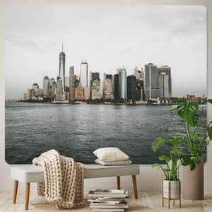 Процветающий город нью -йоркский фоновый фоновая ткань домашнее искусство гобелен богемный декоративный гобелен хиппи