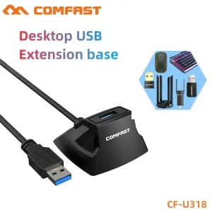 Hubs USB3.0 Wi -Fi Адаптер Расширение базы 1,2 м. Удлинительный кабель для передачи высокого скорости для сетевой карты/U Disk/Mouse/Audio