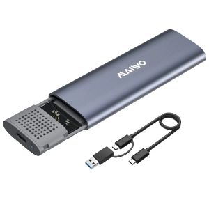 Hubs M.2 SSD -Gehäuseadapter USB 3.2 Gen 2 (10 Gbit/s) an NVME/SATA, Stütze UASP -Trim 4TB -Speicherausdehnung M oder BM -Schlüssel Aluminium