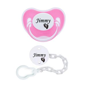 Miyocar personalizzato Qualsiasi nome può rendere il ciuccio e il set di clips set BPA Dummy Free UnivA Design P8-1-BG