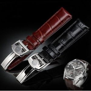 20mm 22mm Black Genuine Leather Watchband per IWC Big Pilot Watch Man Waterproof Watch Band Bracciale Bracciale Bracciale M248K M248K M248K