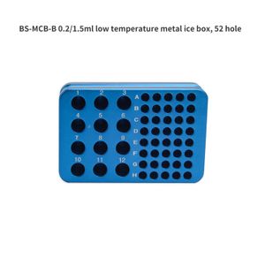 Biosharp Low Temperatur Metal Ice Box Laboratory PCR CentrifuG Tube Rack Förkyld metallplatta 0,2/1,5 ml/15 ml/50 ml