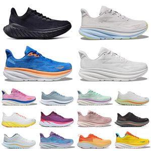 En kaliteli hokah kadın erkek bondi 8 Clifton 9 Koşu Ayakkabı Hokka işkembe Beyaz Siyah Pembe Köpük Bulut Bottomları Atletik Hok Spor Eğitmenleri Koşucular Sneakers