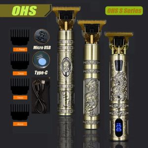 Shavers OHS S Series Vintage T9 USB Electric Hair Cutting Machine Hair Clipper Man Shaver For Men Barber Professional Beard Trimmer