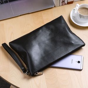 Evening Bags Hand bag Men Fashion Genuine Leather Clutch Large Capacity Sheepskin Soft Leather Man Envelope Bag Business Male Clut3338