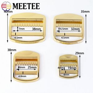 Meetee 2/4/10Pcs 19-38mm Metal Bag Strap Adjust Buckle Tri-Glide Hook Backpack Straps Webbing Clasp DIY Hardware Accessories