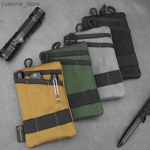 Sportväskor Kosibate Tactical EDC Molle Pocket Mini Wallet Card Key Belt Bag Camping Vandring utomhusjakt mynt plånbok Y240410