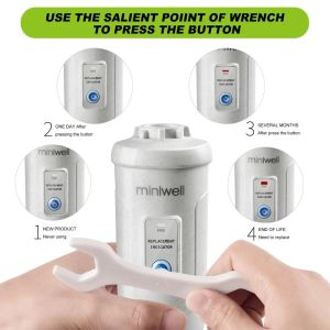 Filtr prysznicowy Miniwell Wysokie wyjściowe uniwersalna głowica prysznicowa Filtr chloru Hard Water Filter Water Siękne główki prysznicowe