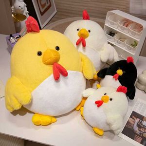 Plush Dolls Cute rooster plush toy filled with fluffy living animals rooster soft doll chick pillow birthday gift J240410