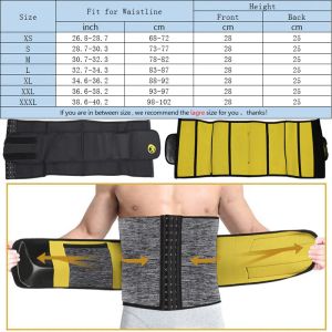 Sexywg Men Waist Trainer Support Neoprene Sauna Suit Modeling Body Shaper Belt Weight Loss Cinchers Slim Faja Gym Workout Corset