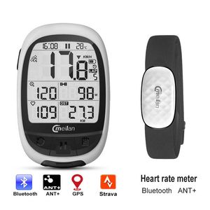 Bike GPS Computer Bluetooth Ant+ Ciclismo Computador Meilan M2 Suporte Conecte -se com Cadence Freqüência cardíaca Medidor de energia (não inclua)