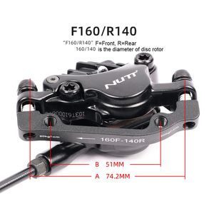 Nutt MTB Bike Hydraulic Disc Brake 800/1400mm Bike Oil Pressure Brake Bicycle Clamp Mountain Bike Caliper Parts Update Set