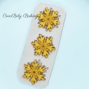 DIY Christmas Snowflake Silicone Molds Santa Claus Fondant Cake Decorating Tools Flowers Sugarcraft Chocolate Clay Candy Molds