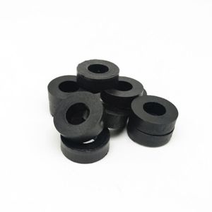 10/25/50pcs de plástico preto não threaded spacer redond hollow standher washher Id6-12mm od12-27mm O-ring com fixador de junta