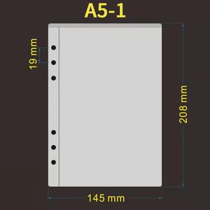 12st/Lot Bekväm transparent PVC A6/A5 Bindemedelsfil Organisator Lagringsmapp Löst bladpåse Rapporter Dokumenttillbehör