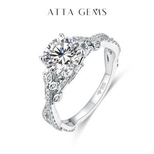Pierścienie pasmo mocowanie 8.0 mm molibdenu silikonowy pierścień okrągłe color D-color VVS1 AU585 ETENITY Diamond zaręczyny 14K Women True Gold Wedding Ring J240410