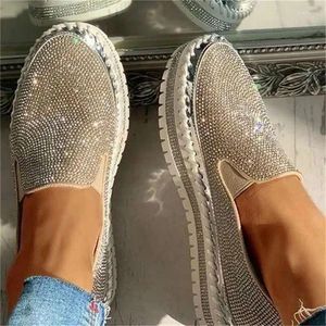 Fitness Shoes Women Women Glitter Sneakers Casual Mesh Mesh Lace Up Bling Plataforma confortável Plus Tamanho Vulcanizado Zapatillas Mujer