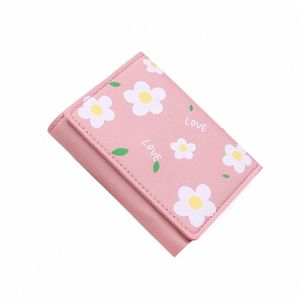 1pc Women Cute Fr Wallet Small Hasp Girl Wallet Brand Designed PU Leather Women Coin Purse Female Card Holder Wallet p2f1#