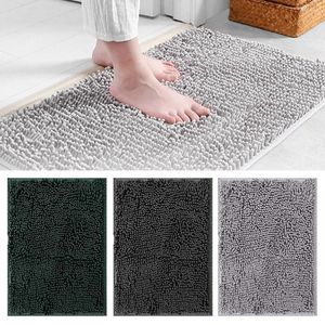 Bath Mats Fluffy Washable Chenille Absorbent Bathroom Floor Mat 60cm Carpet Kitchen Pads Foot 40cm Toilet X Bedroom Rug T5J8