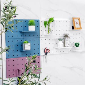 2718 Pegboard Hanging Accessories Kitchen Bathroom Shelf Storage Nail free for Garage Kitchen Pegboard Wall Organizer