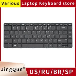 Tangentbord US RU Russian Laptop Keyboard för HP Probook 430 G3 430 G4 440 G3 440 G4 445 G3 640 G2 645 G2 826367001 830323071 906764071