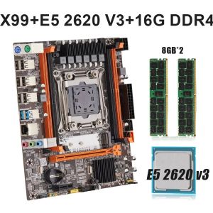 Motherboards Kit Xeon V4 X99 Motherboard Kit with Xeon E5 2620 V3 CPU and 16GB DDR4 ECC REG RAM Memory X99 LGA 20113 Set