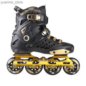 Inline rullskridskor original inline rullskridskor pu 4 hjul platt ram patines för slalom glidande fsk gata väg skridskor vuxna barn skridskor y240410