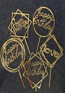 Feliz Aniversário Love Bolo Topper Festa de Aniversário de Acrílico Supplies KD17530021