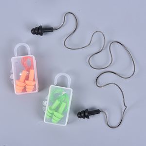 1 pares de plugue de ouvido anti-ruído macio de ouvidos de natação à prova d'água de natação de natação para crianças adultas nadadores mergulhando com corda