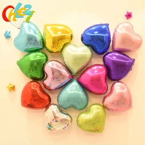 10pcs 18 polegadas 45cm Love Heart Balloons Film Aluminium Film Floating Air Ball Wedding RoomDecor em forma de coração Balão