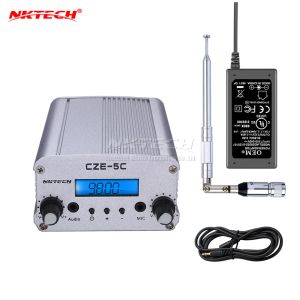 Radio NKTECH CZE5C PLL FM Transmitter Radio Broadcast Station 1W/5W Stereo Frequency 76108Mhz Professional Campus Amplifiers Audio