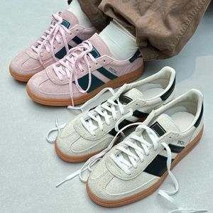 Handball Spezial Three Stripes Grey Pink White Silver Core Black Sporty Rich Designer Skate Shoes Red White Green Men Women Sports Low Sneakers 36-45