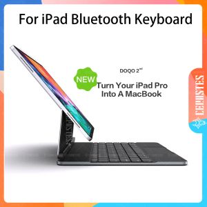 Klavyeler Doqo Alüminyum Alaşım Metal İPad Bluetooth için Klavye Makas Mechnism 360 İPad Pro 12.9/11 için Dönen Manyetik