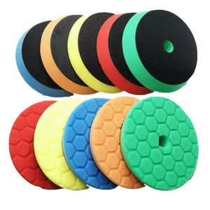 5pcs Sponge Polishing Pad 6inch Waxing Buffing Pads Kit Car Polishing Discs for RO/DA Polishier