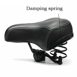 Comfortable Bicycle Seat With Springs Hollow Racing Road Bike Saddle Soft Silica Gel Cycling MTB Sport Riding Cyclist Wide Part