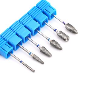 1st Blue Rainbow Carbide Nail Borr Bit Milling Cutter Rotary Burr Electric Manicure Nail Files Borr Machine Accessory Tools