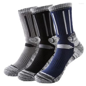 Sports Socks 1Pairs Winter for Men Mulheres Caminhando acampando compressão térmica espessa de esqui quente de trekking