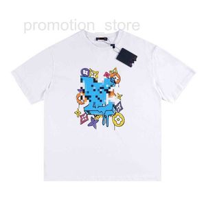 Men's Plus Tees Polos Designer 24SS Trendy Summer New Graffiti Letter Print Herr- och kvinnors runda nacke Kort ärmad Casual Mångsidig Löst par T-shirt PGE6