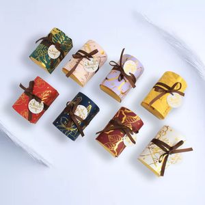 10 pezzi Bronzing Pattern Pattern Candy Box Heart Jewelry Box Box Borse di imballaggio BAGNI DECORAZIONE DELLA PARTITA DELLA PARTITA DELLA COMPLEANNO