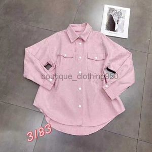 Women's Jackets designer Coats 2024 Polo Neck Loose Age Reducing denim shirt jacket for women Coat tops