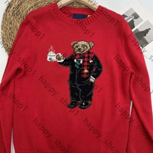 RL Designer Kobiety Niedźwiedź Sweter S Polos Haft haft mody dzianiny swetry długie rękawowe wełniane wełniane wełniane miękki miękki unisex męski bluza 122