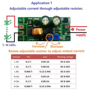 10PCS LD48AJTA DC 6-50V 1-3A Potentiometer adjustable PWM LED Driver Controller DC-DC Step-down Constant Current Converter