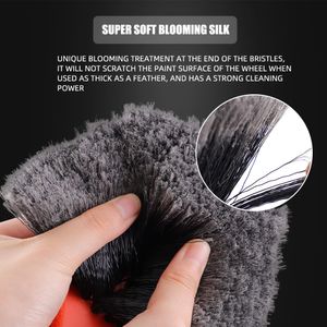 (Bulk Sale)SPTA Wheel Tire Brush Soft Bristle Car Cleaning Brush Car Wash Brush Alloy Wheel Brush Tire Rim Hub Cleaning Brush