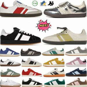 Casual skor män kvinnor spezial handball designer sneakers vegan vit gummi bonner leopard tränare sneakers grön vit grå rosa svarta storlekar 36-45 j7qa#